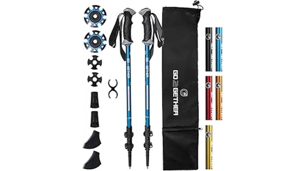 adjustable aluminum trekking poles