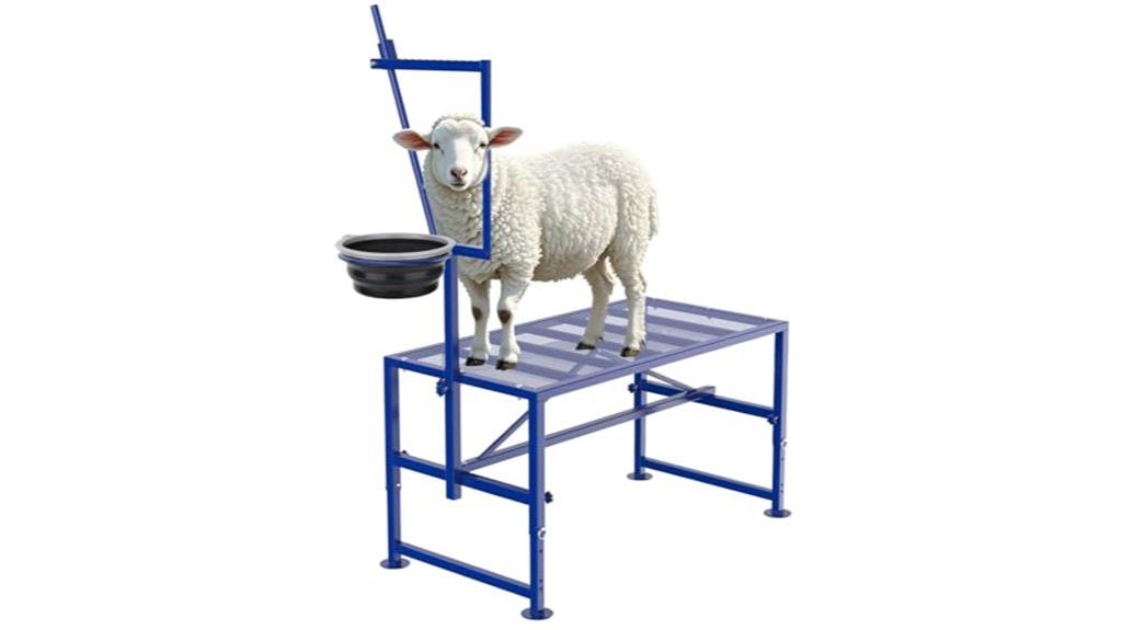 adjustable goat milking stand