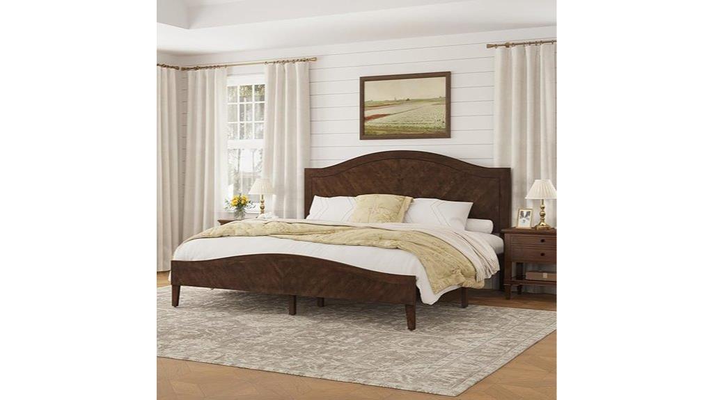 adjustable wooden king bed