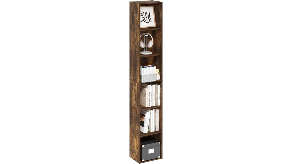 amber pine 6 tier shelf