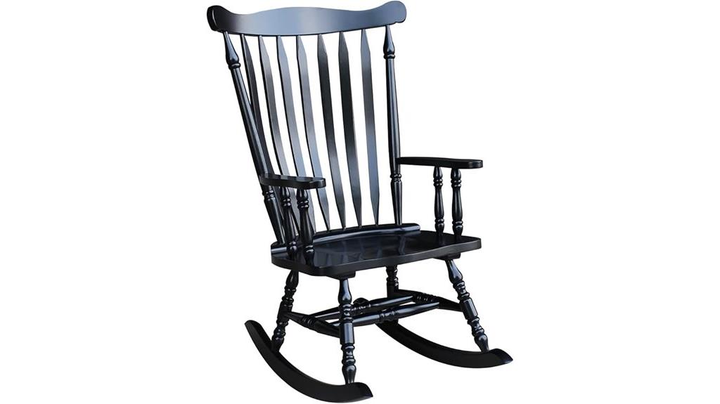 antique black rocker