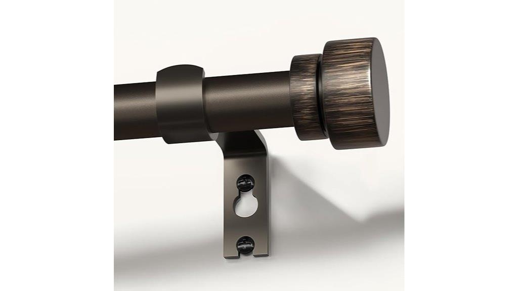 antique brown curtain rods