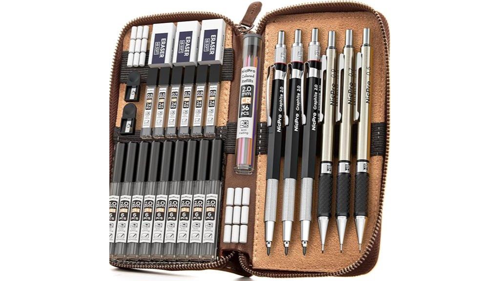 artistic pencil set leather