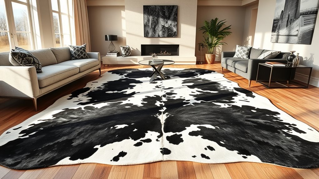 authentic cowhide rug selection