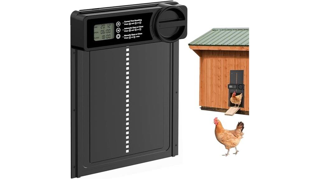 automated coop door features