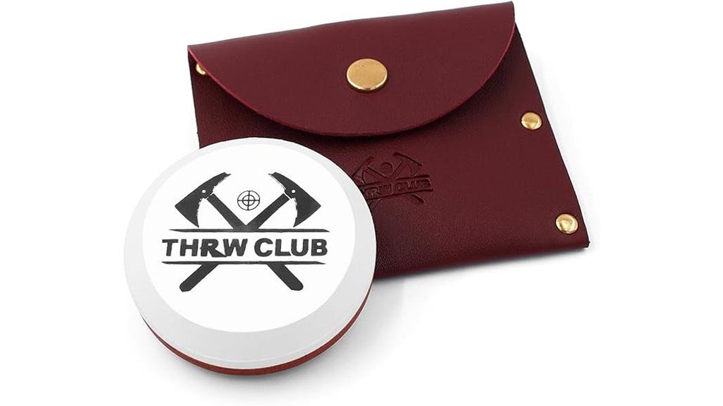 axe sharpener with leather