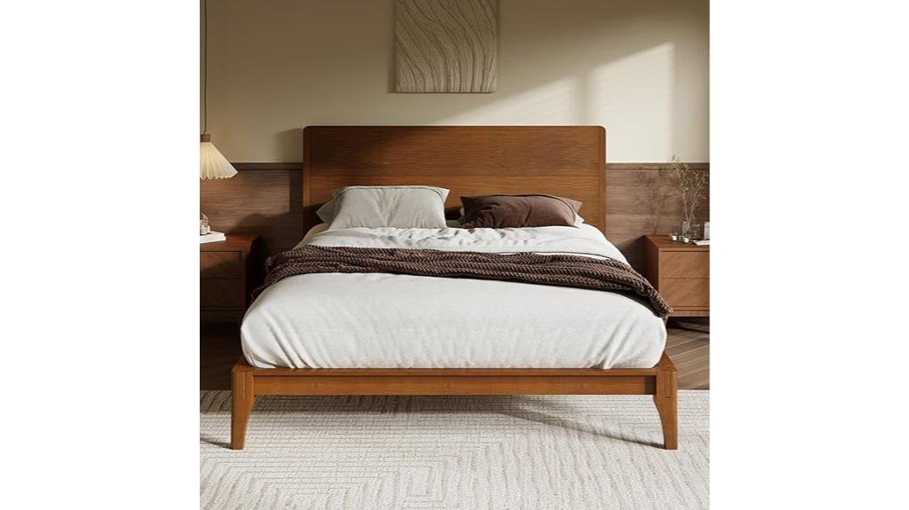 bamboo king bed frame