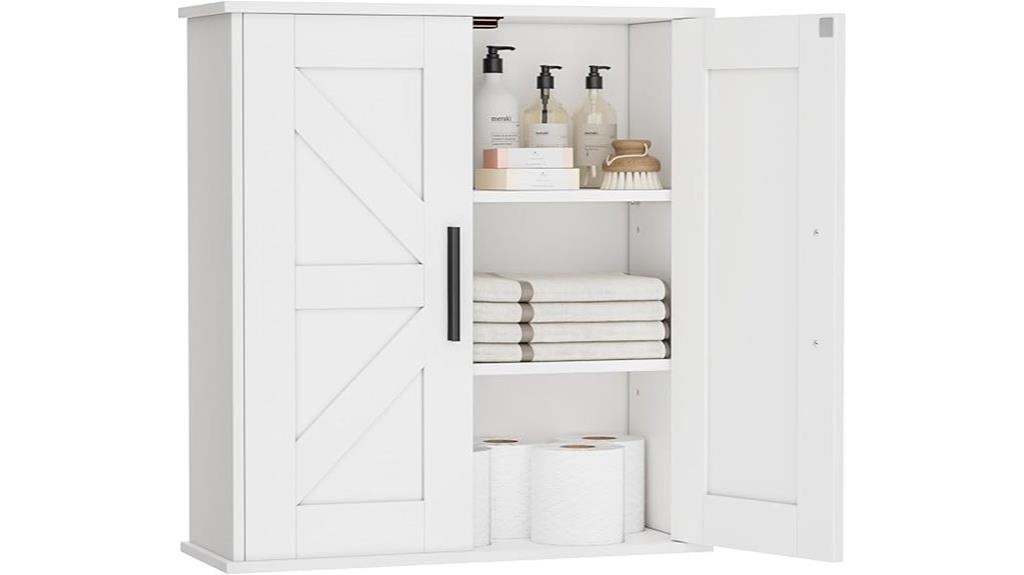 barn door bathroom cabinet
