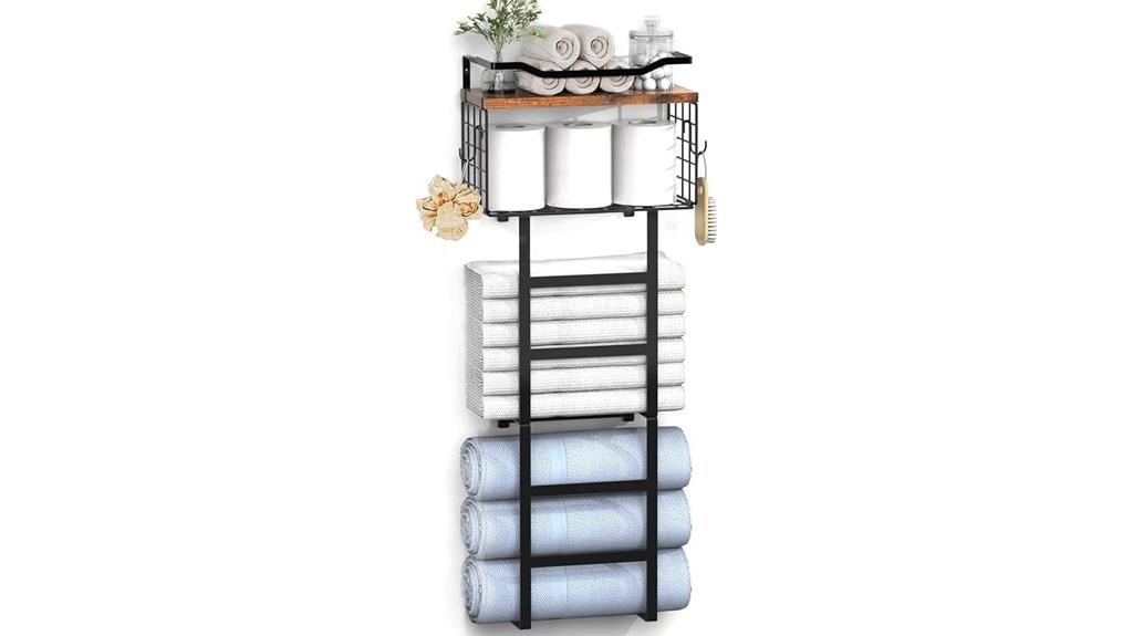 bathroom wall mounted towel rack