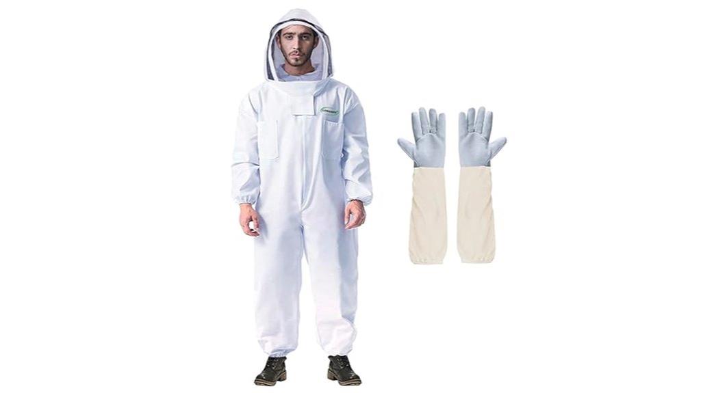bee suit with gloves