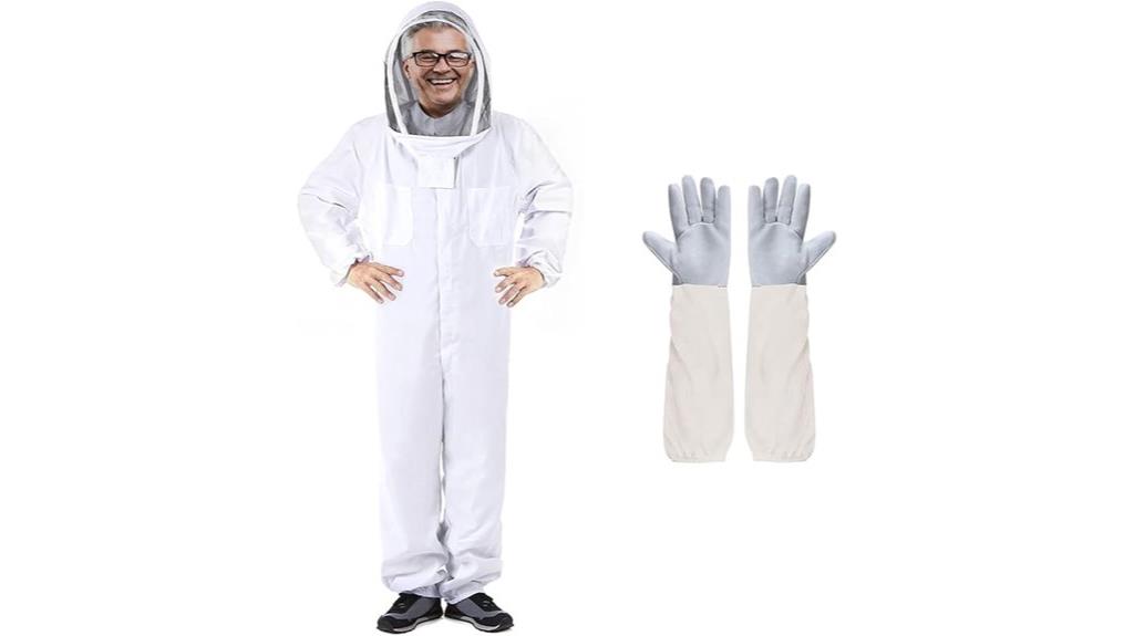 bee suit with gloves