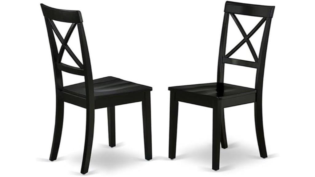 black boston dining chairs