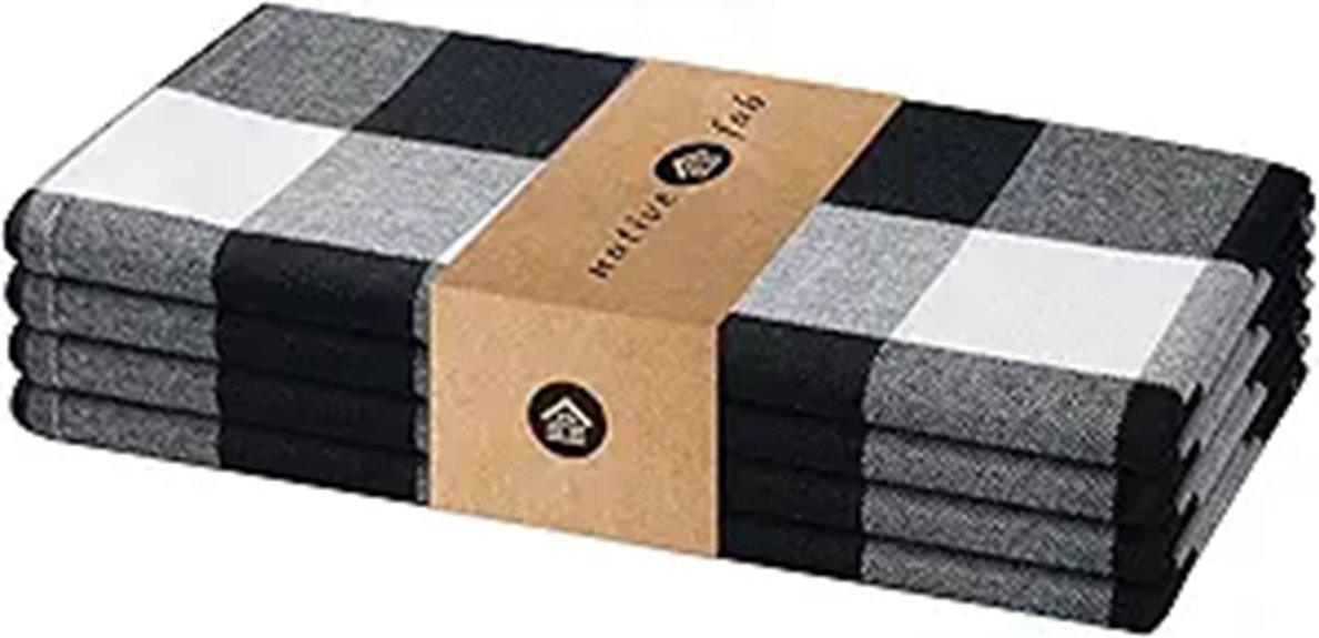 black buffalo check napkin set