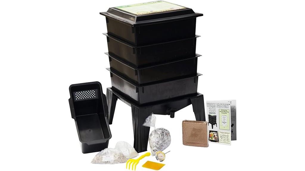 black composting food waste