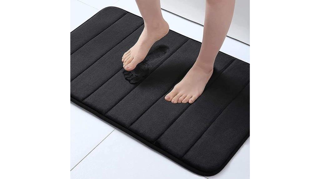 black memory foam bath mat