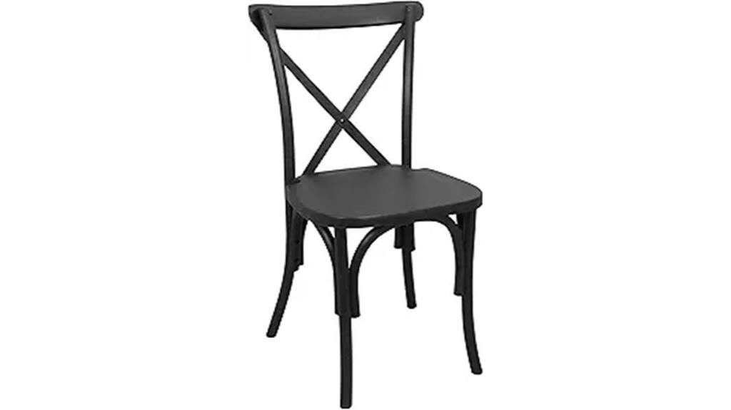 black resin x back chair