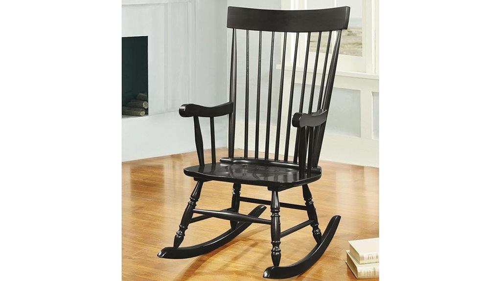 black spindle rubberwood chair