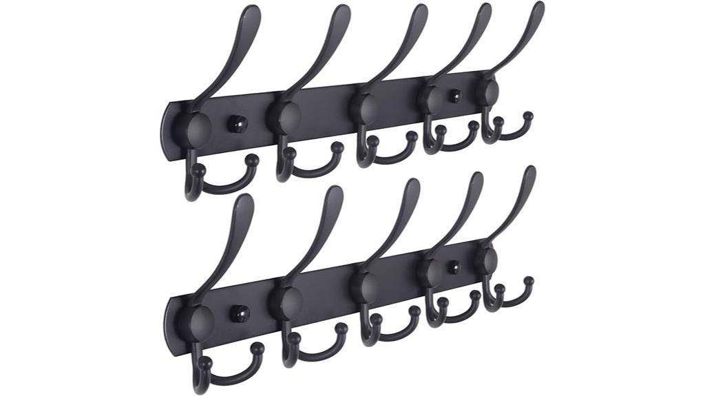 black wall coat hooks