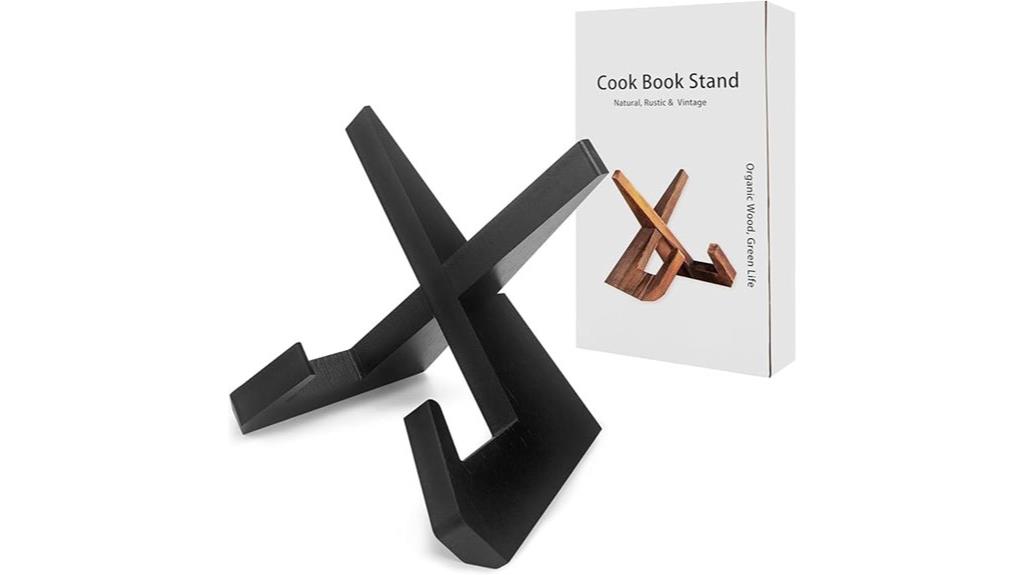 black wooden kitchen stand
