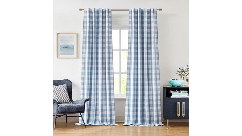 blackout buffalo plaid curtains