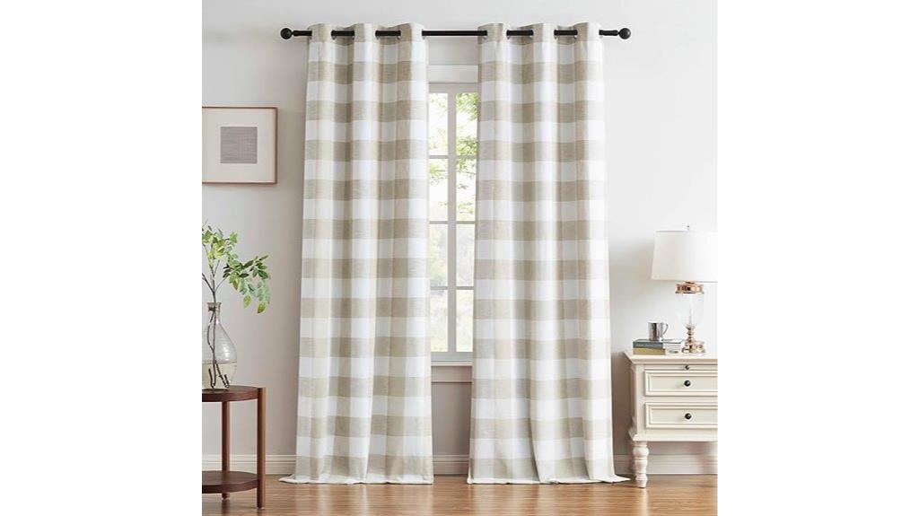 blackout buffalo plaid curtains