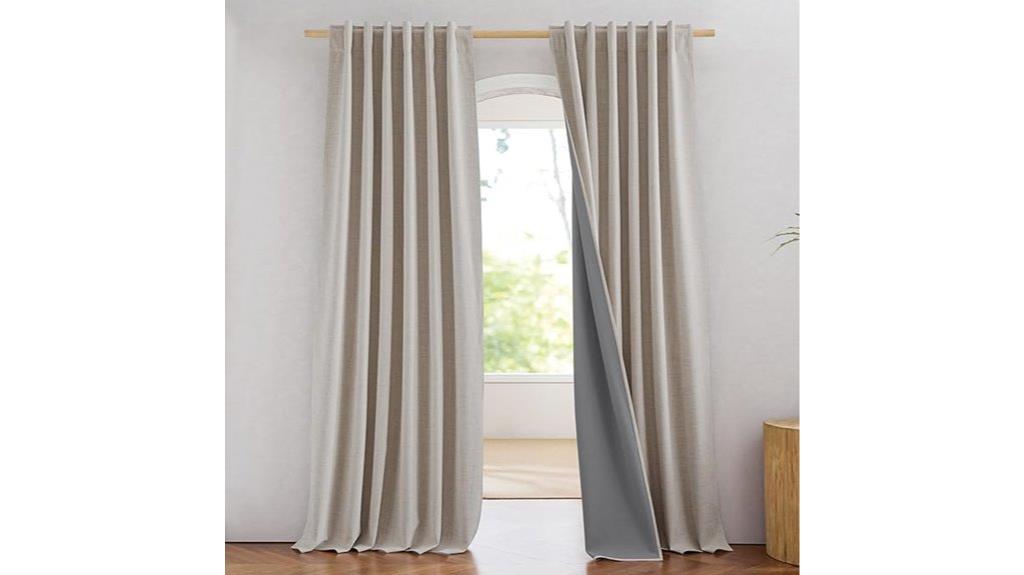 blackout linen curtain panels