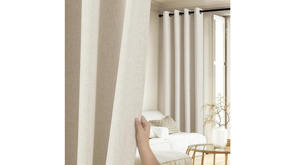 blackout linen curtain panels