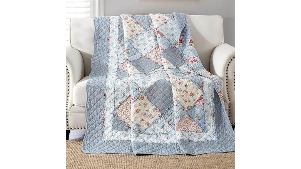 blue patchwork twin quilt