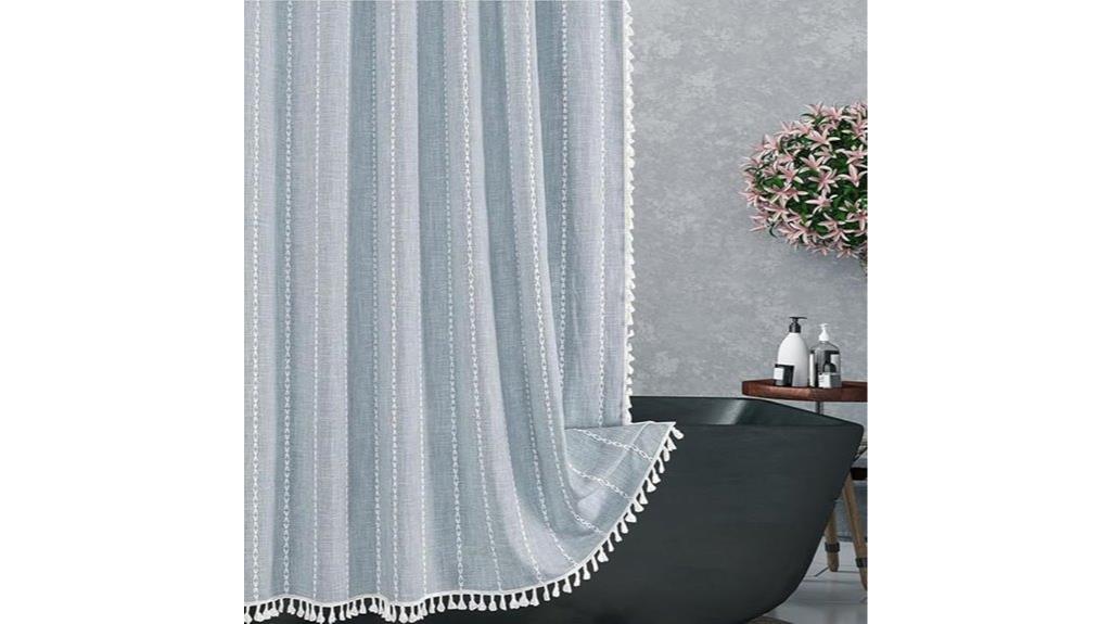 boho farmhouse shower curtain