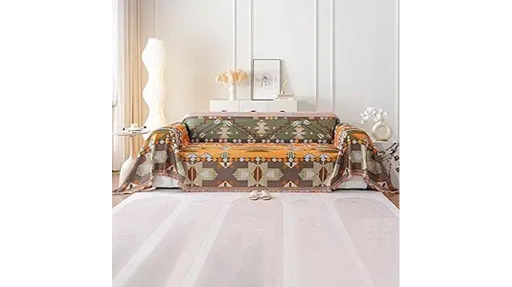 boho linen couch cover