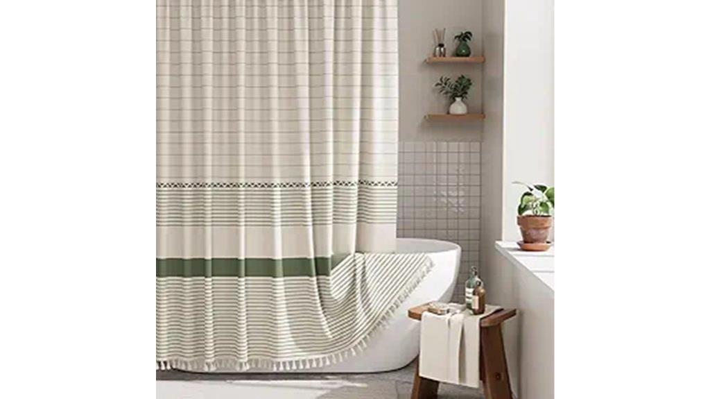boho shower curtain set
