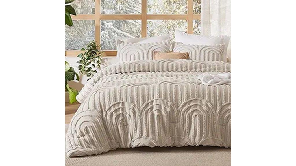 boho tufted queen comforter