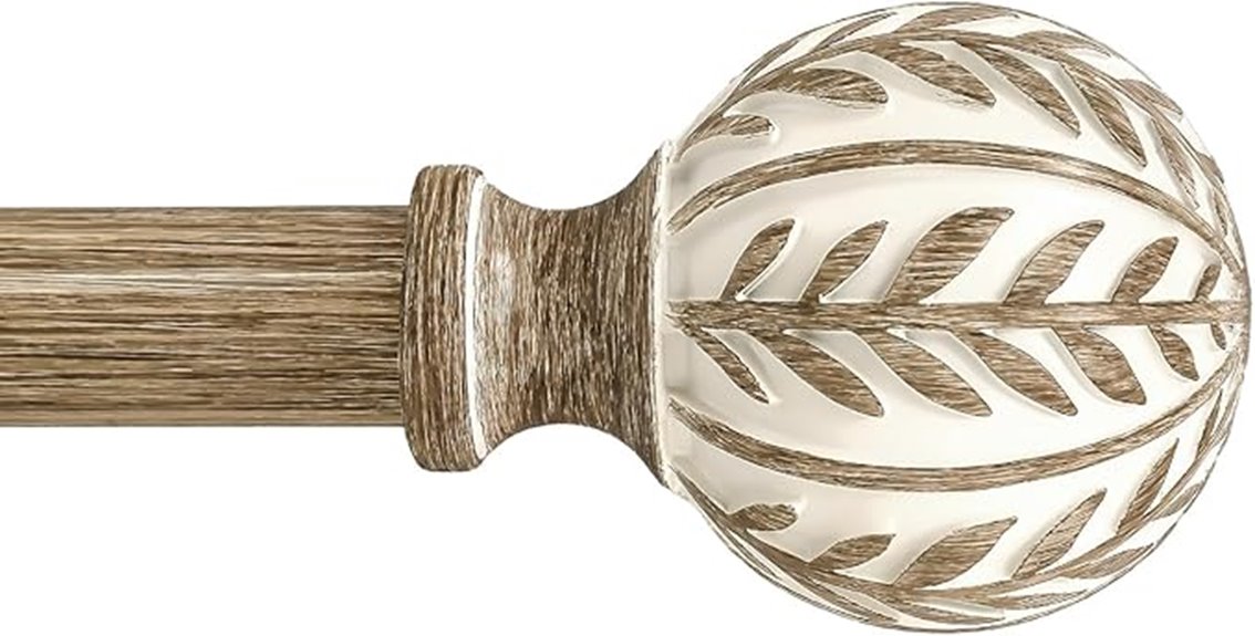 boho wood curtain rods