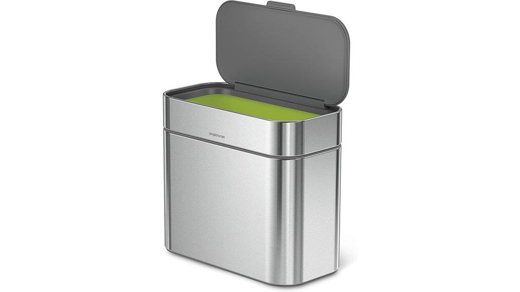 brushed stainless steel compost
