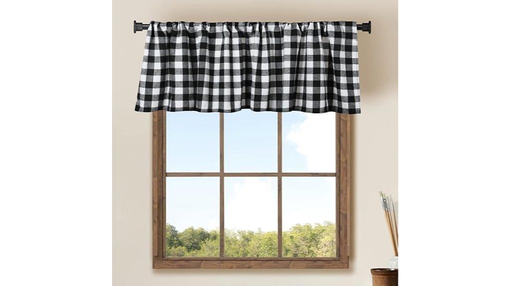 buffalo check window valances