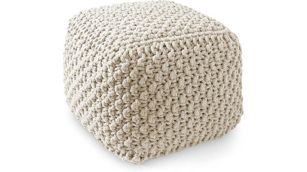 casafield square ottoman pouf