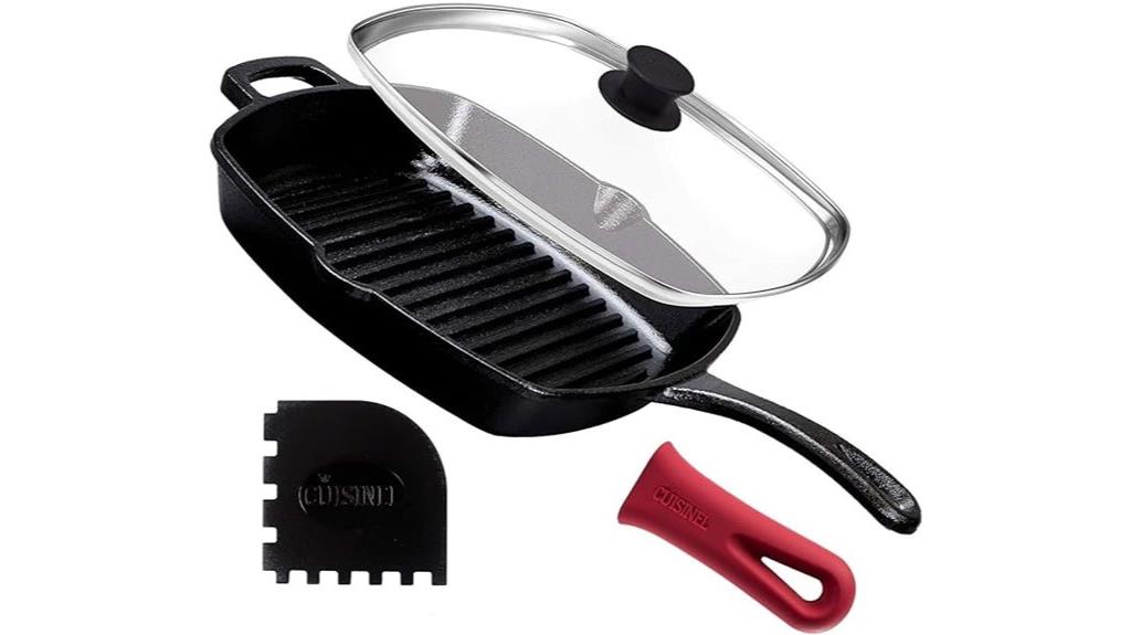 cast iron grill pan set