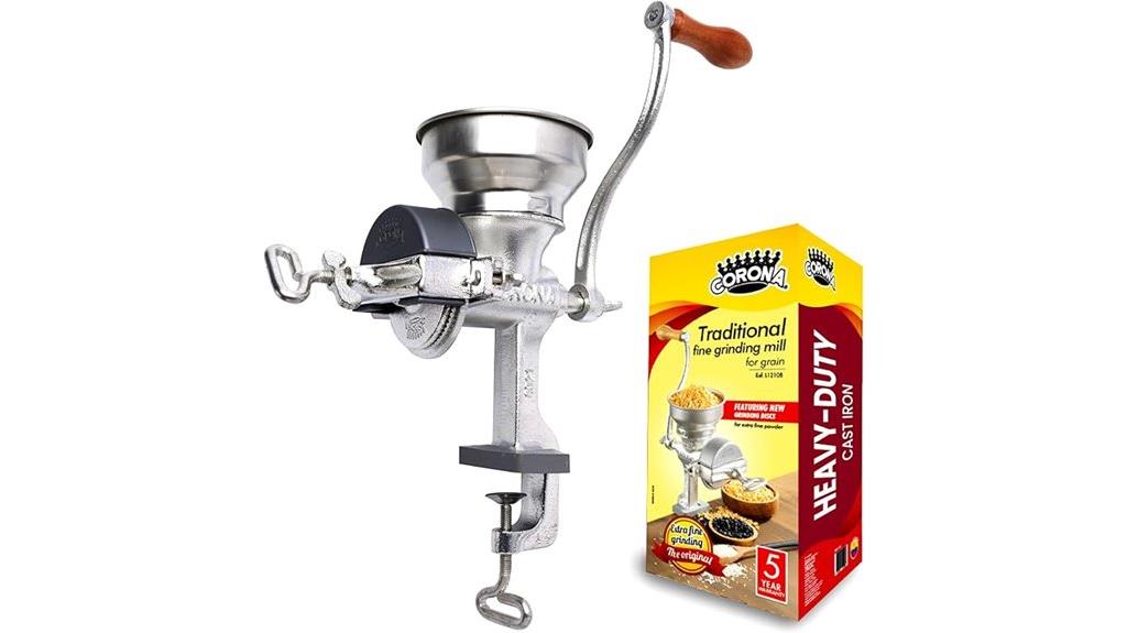 cast iron manual grain grinder