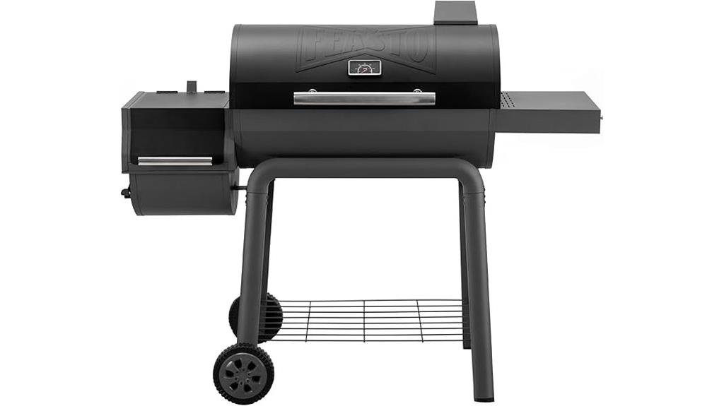 charcoal grill with side
