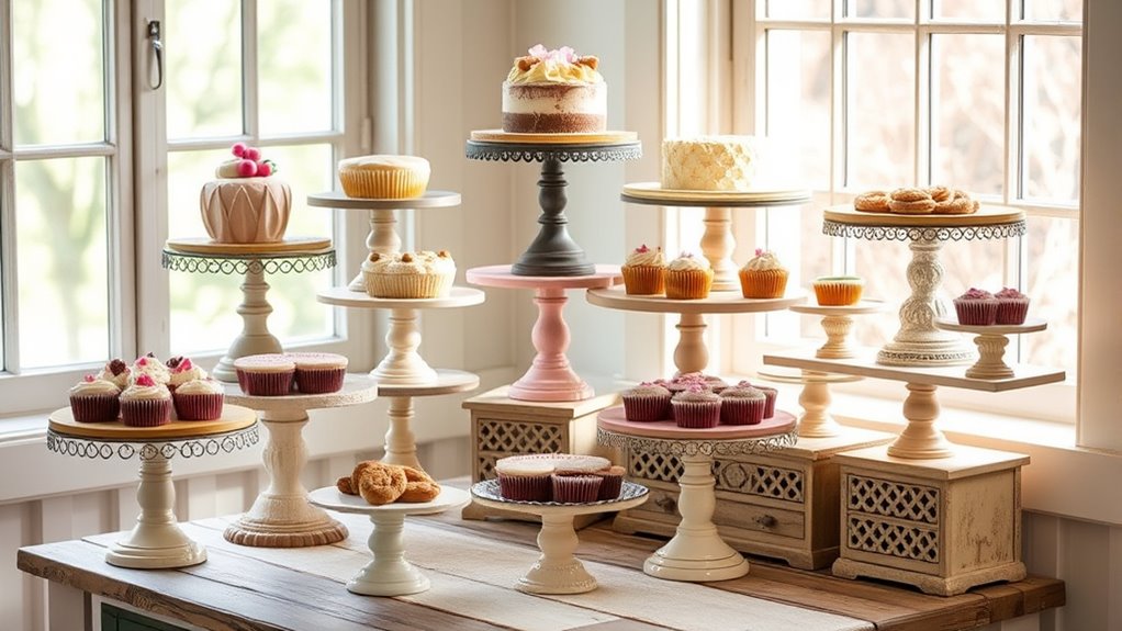 charming farmhouse cake stands