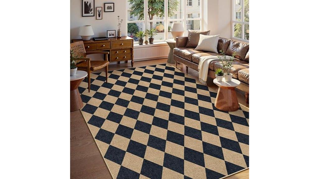 checkered jute rug 8x10