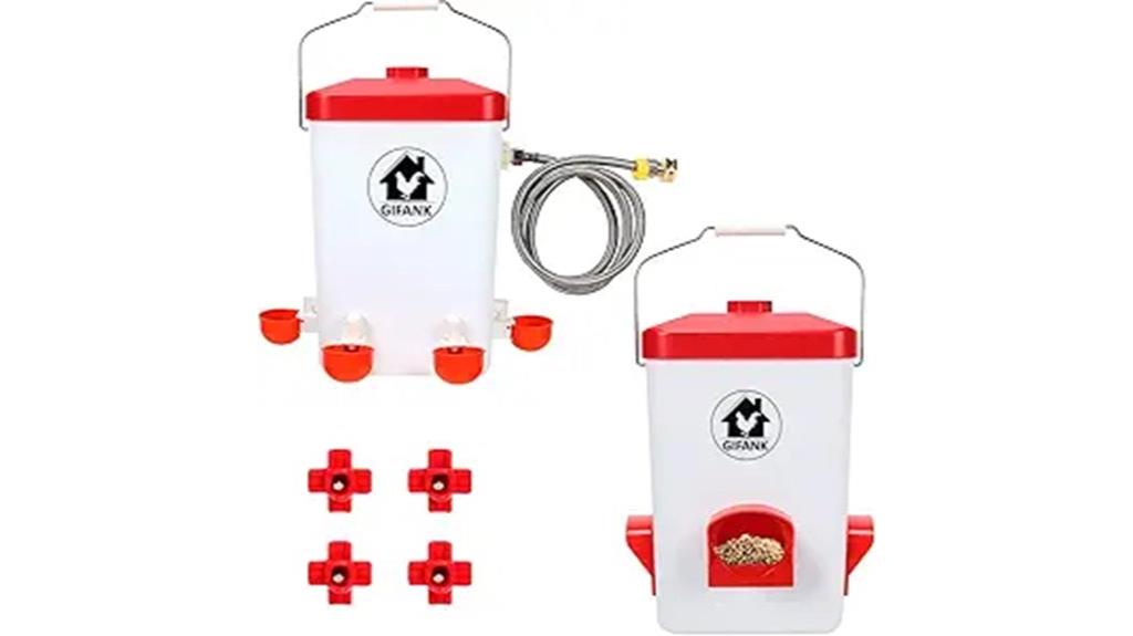 chicken watering and feeding system