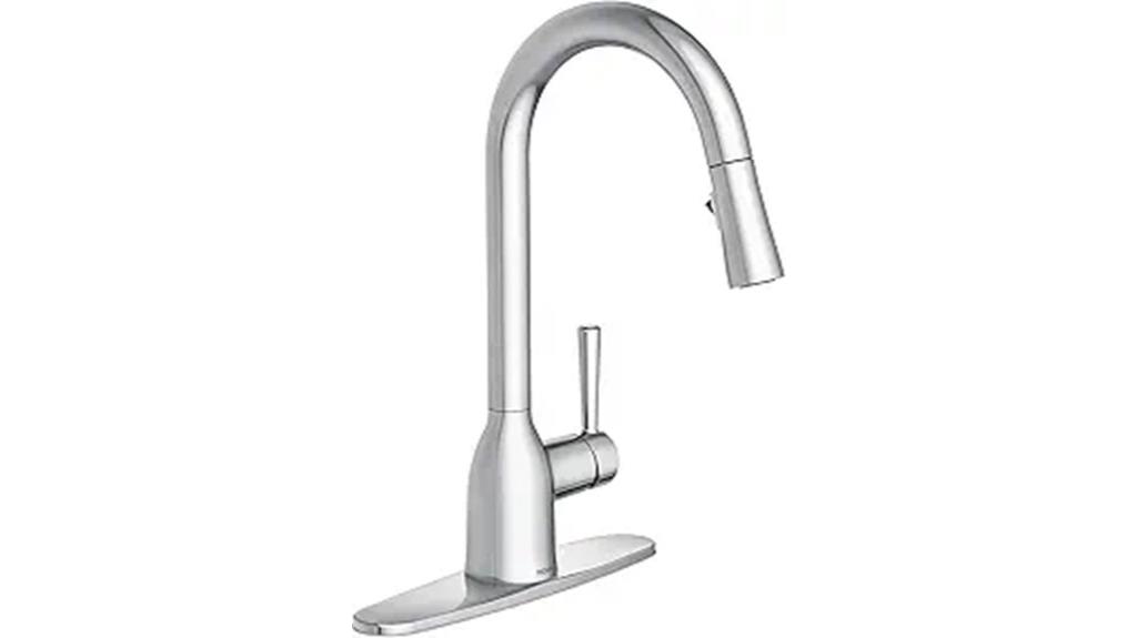 chrome kitchen sink faucet