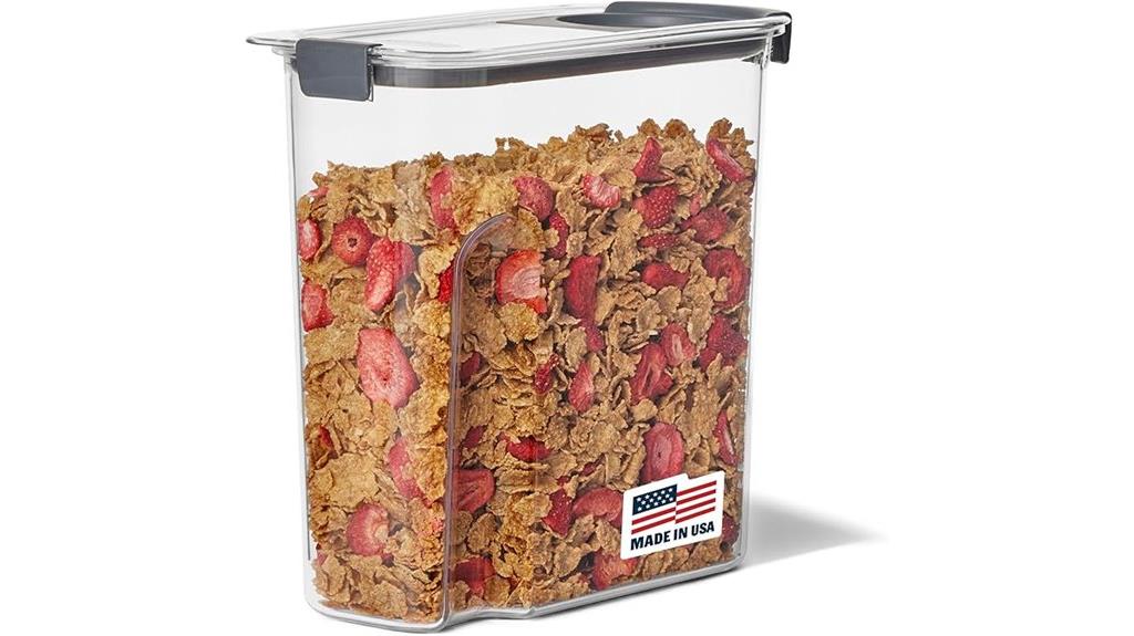 clear airtight cereal container
