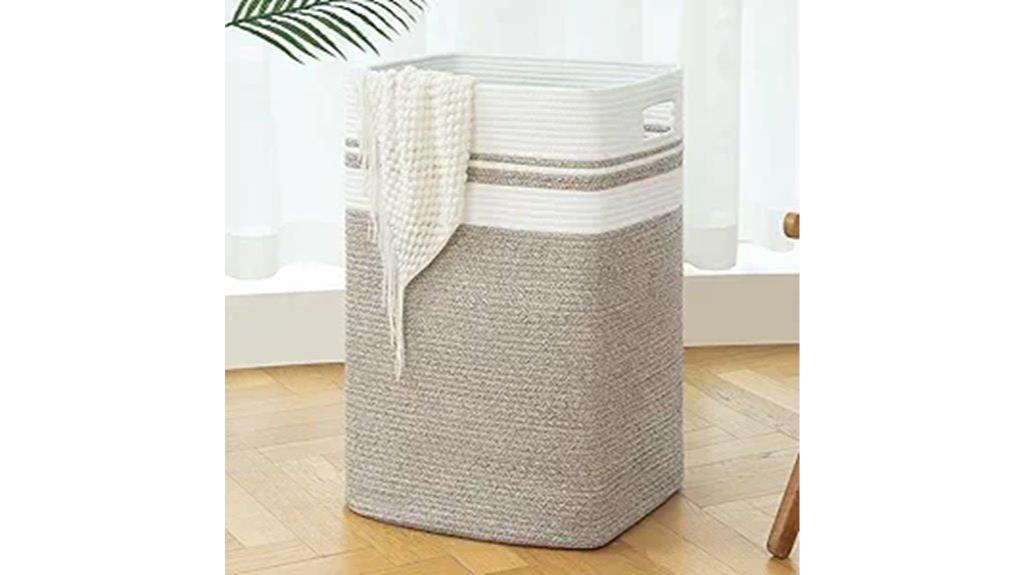 collapsible cotton rope basket