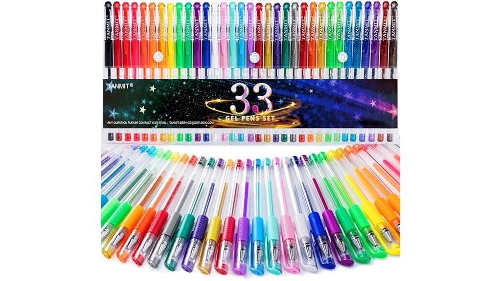 colorful gel pen set