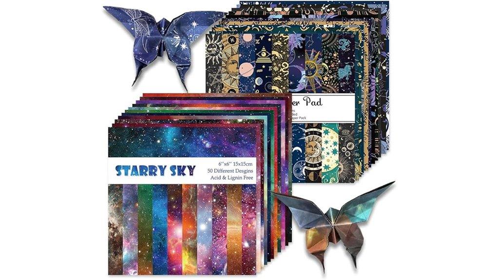 colorful origami paper set