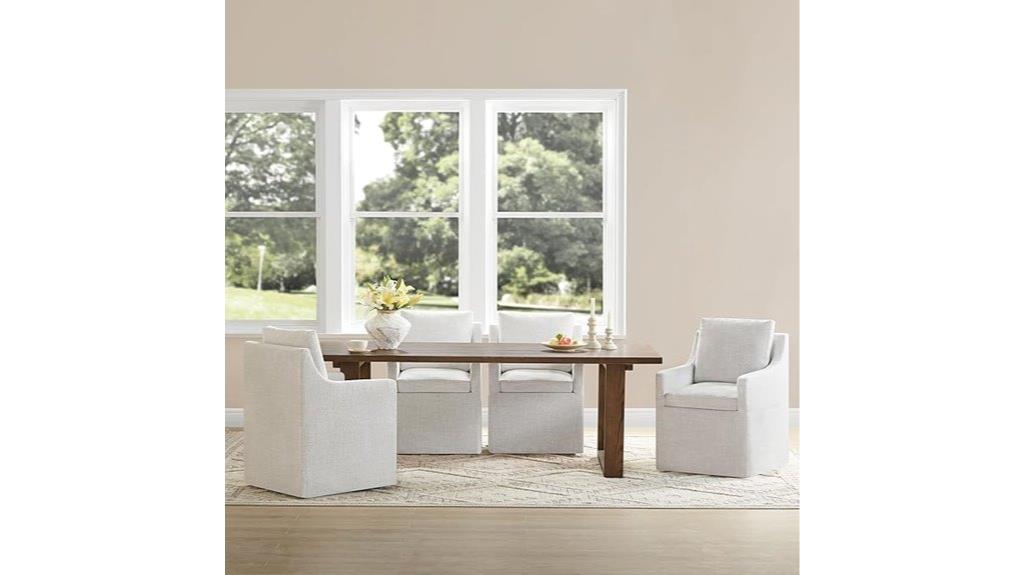 comfortable caster dining chairs