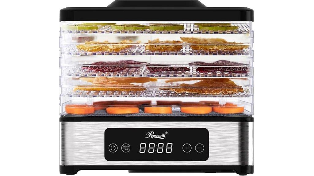 compact dehydrator with trays