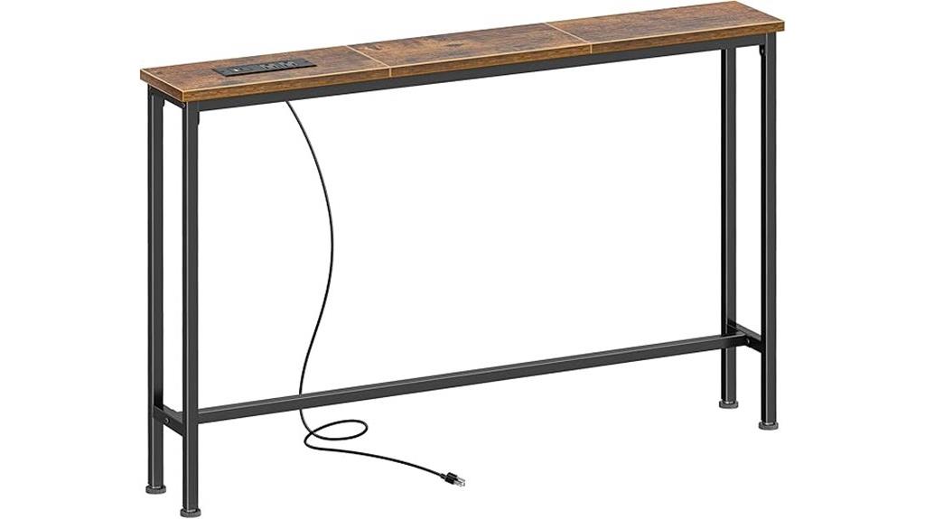 console table with outlet